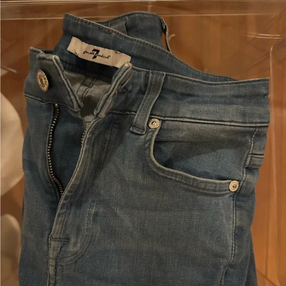 7 For All Mankind Light Blue Skinny Jeans - Picture 3 of 3